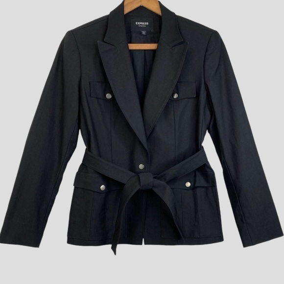 Express Jackets & Blazers - Vintage Express Women’s Military Style Utility Blazer Jacket Power Dressing Sz.S